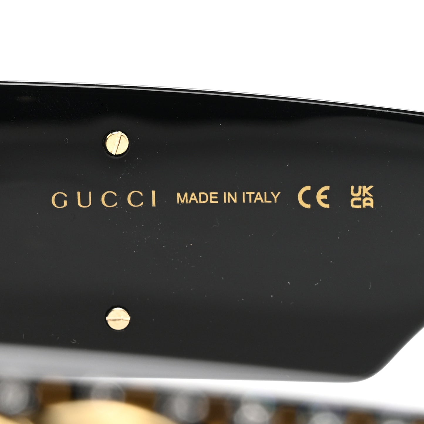 Acetate Rectangular Crystal Sunglasses GG1425S Black