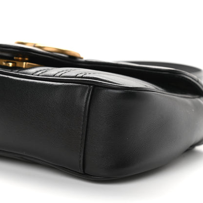 Gucci Calfskin Matelasse Mini GG Marmont Shoulder Bag Black 9 of 9