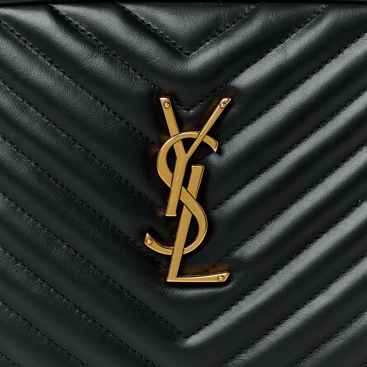 Calfskin Matelasse Monogram Lou Camera Bag Black