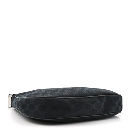 Gucci Monogram Medium Half Moon Hobo Black 4 of 12