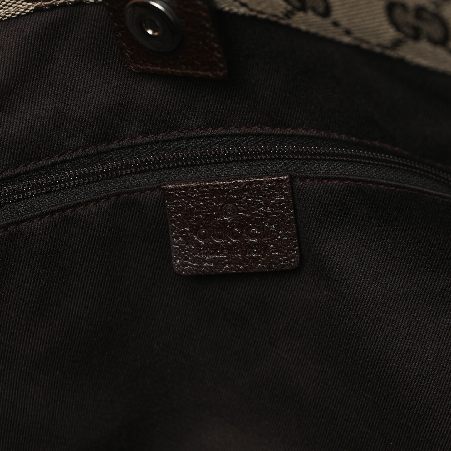 Monogram Large Bucket Tote Dark Brown