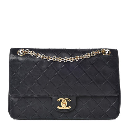 Chanel Lambskin Quilted Medium Double Flap Bijoux Chain Black 1 of 21