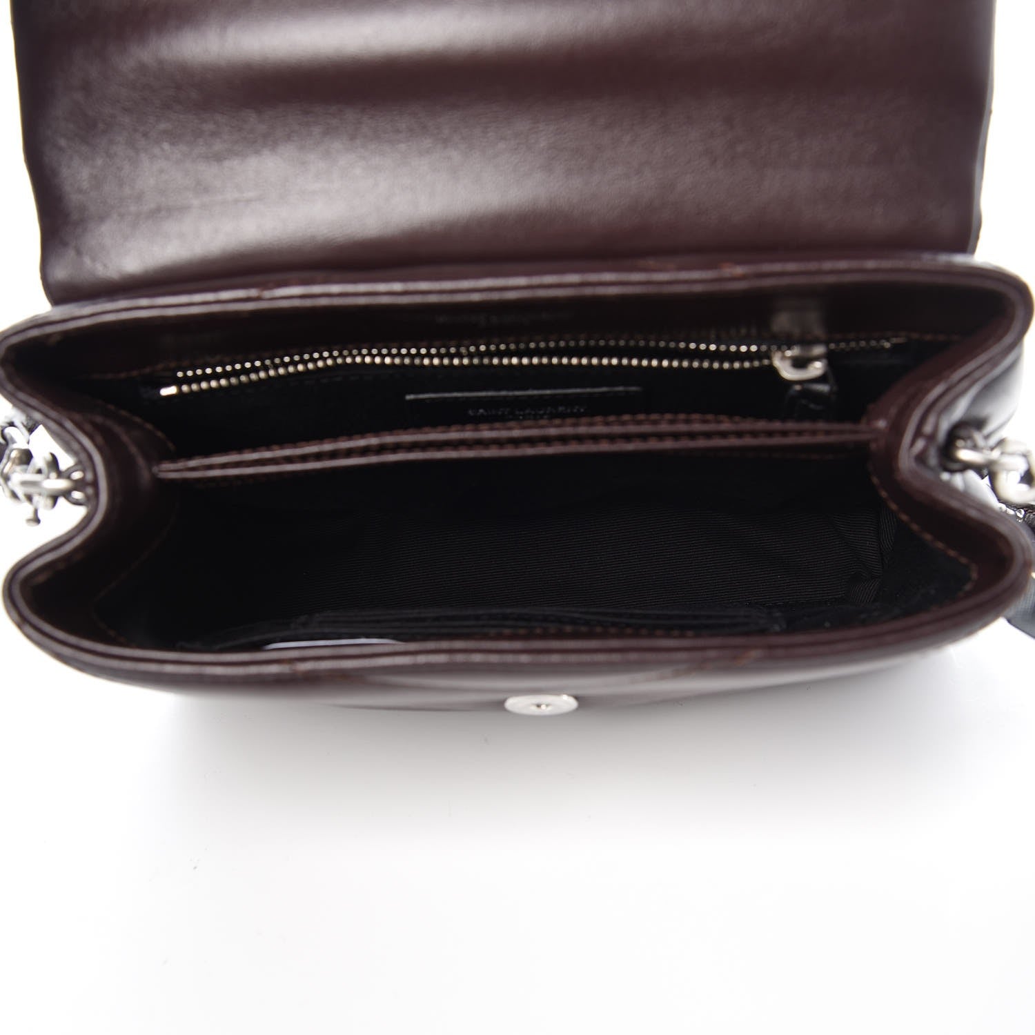 Saint Laurent Calfskin Y Quilted Monogram Toy Loulou Crossbody Bag Black Tulipe 5 of 7