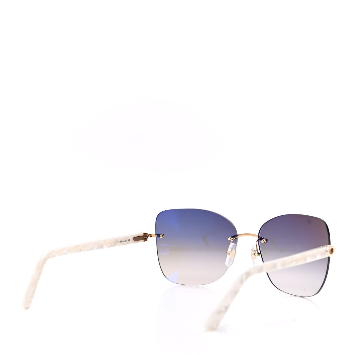 Cartier Mother of Pearl Sunglasses CT001RS Gold White 8 of 16