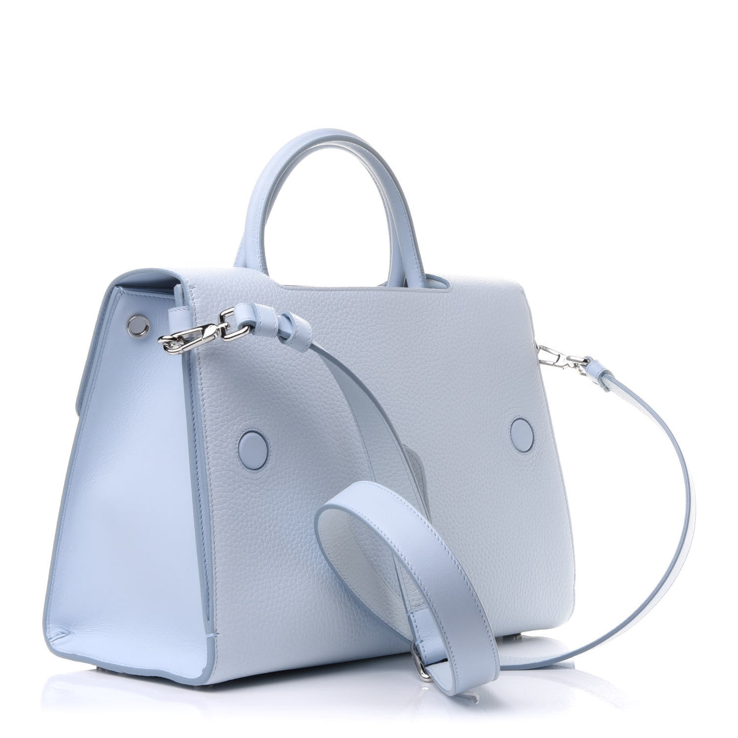 Grained Calfskin Medium Diorever Flap Light Blue