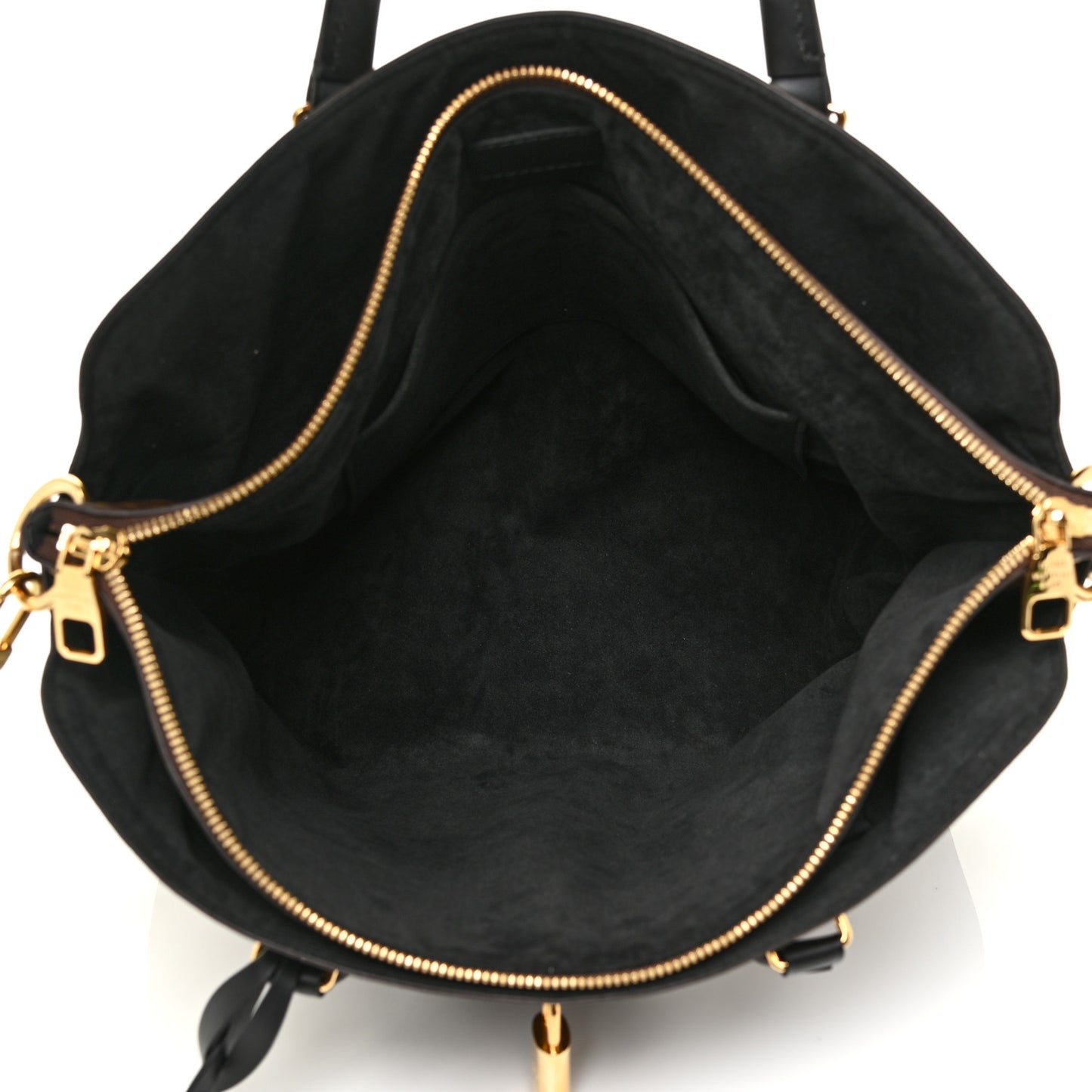 Monogram Flower Zipped Tote MM Black