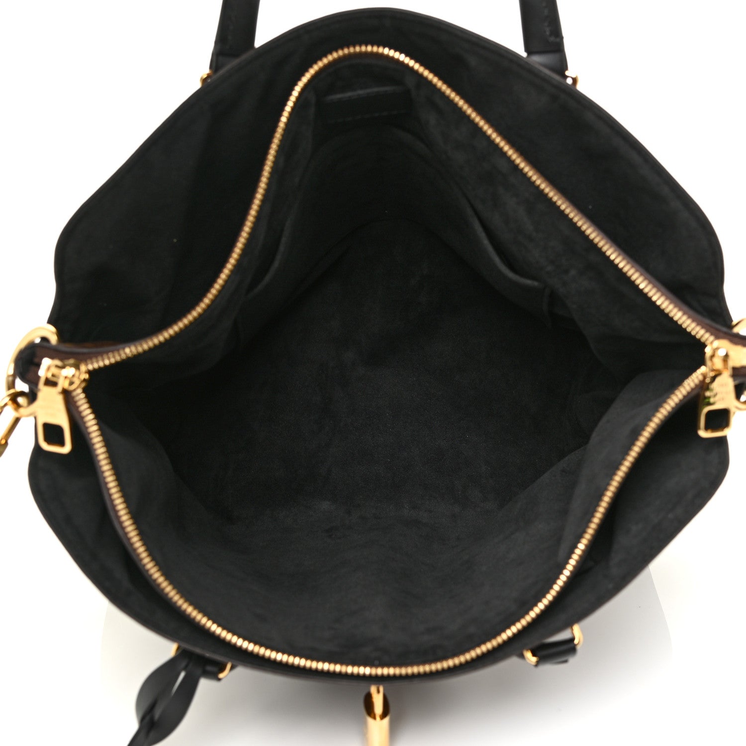 Louis Vuitton Monogram Flower Zipped Tote MM Black 5 of 10