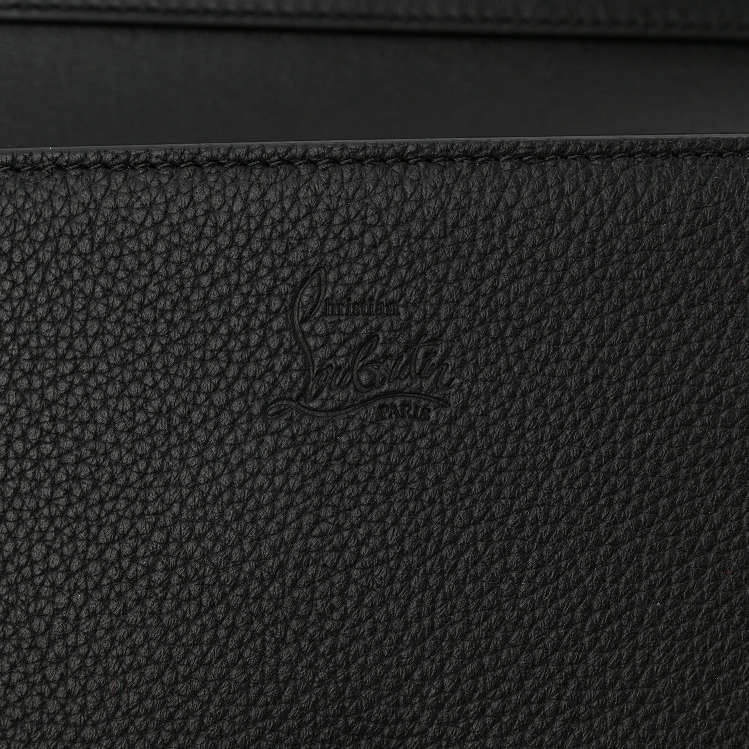 Christian Louboutin Suede Crystal Embellished Paloma Love Clutch Black Multicolor 7 of 11