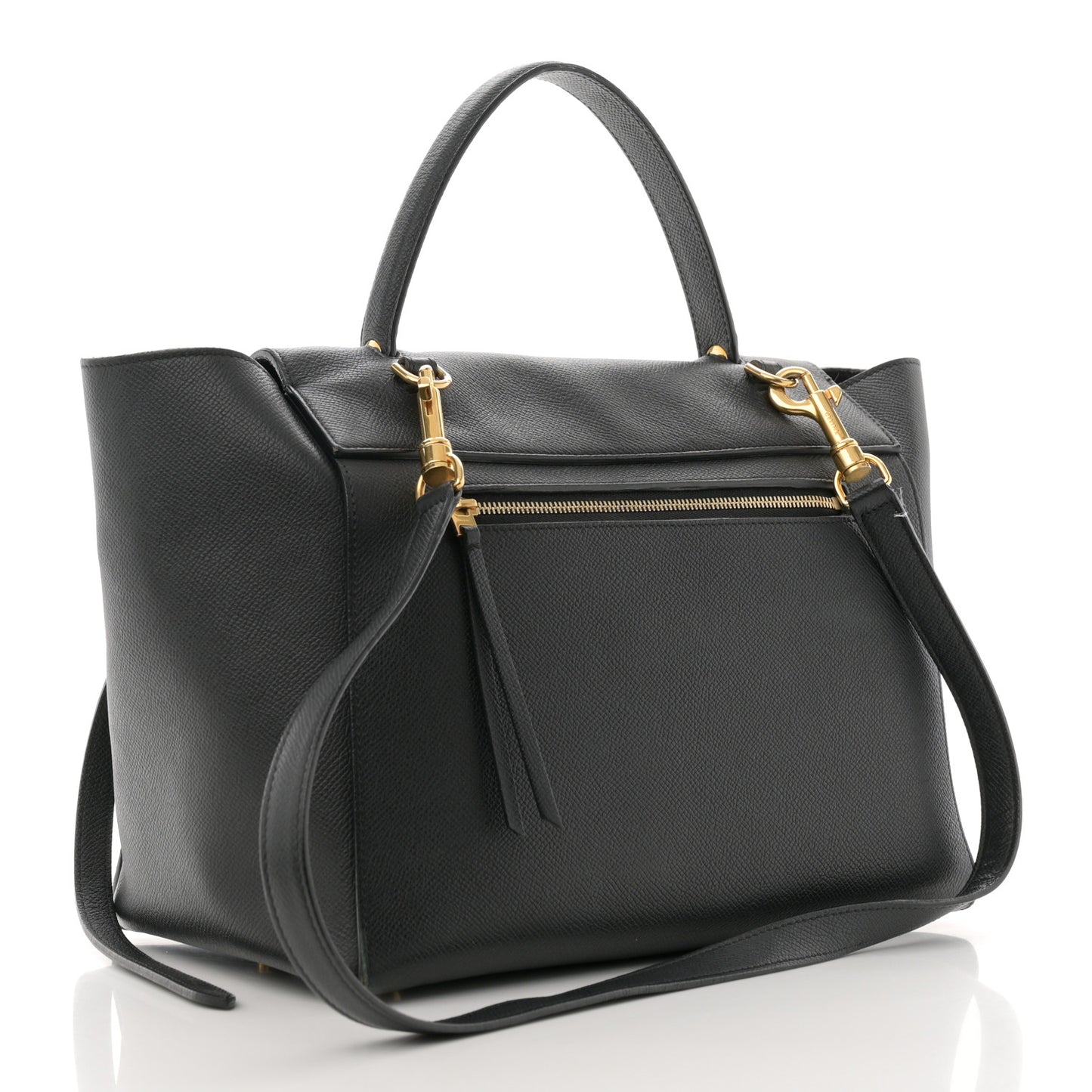 Grained Calfskin Mini Belt Bag Black