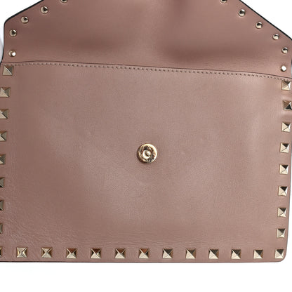 Valentino Garavani Vitello Medium Rockstud Envelope Flat Wristlet Pouch Poudre 8 of 8