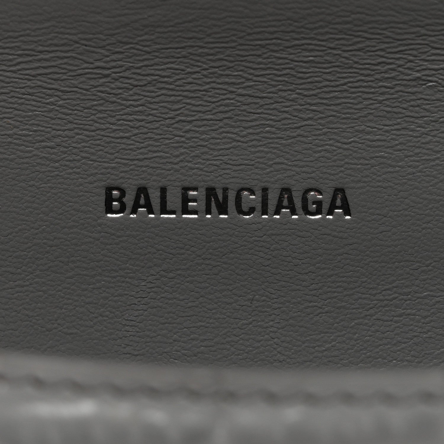 Balenciaga Shiny Calfskin Crocodile Embossed Hourglass Top Handle Bag XS Balenciaga Grey 6 of 13