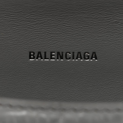 Balenciaga Shiny Calfskin Crocodile Embossed Hourglass Top Handle Bag XS Balenciaga Grey 6 of 13