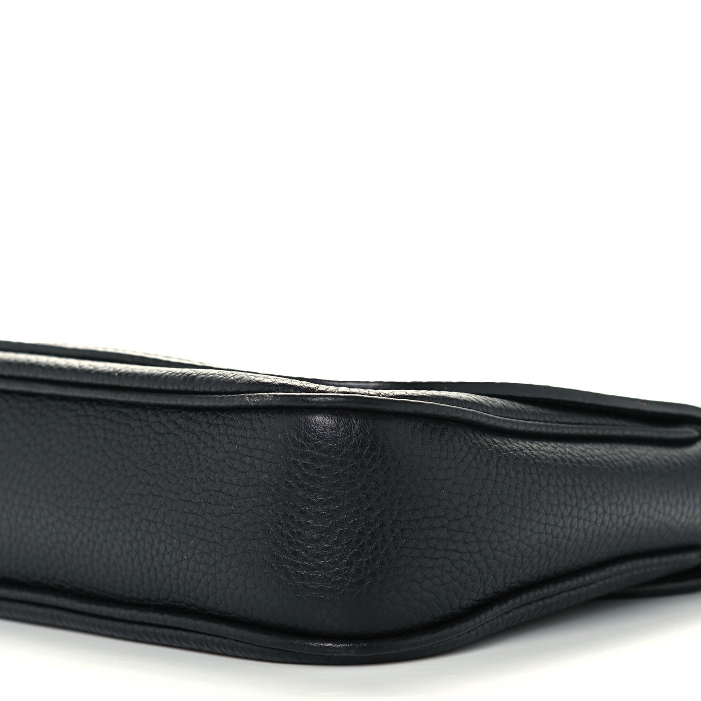 Pebbled Calfskin Medium Soho Flap Crossbody Black