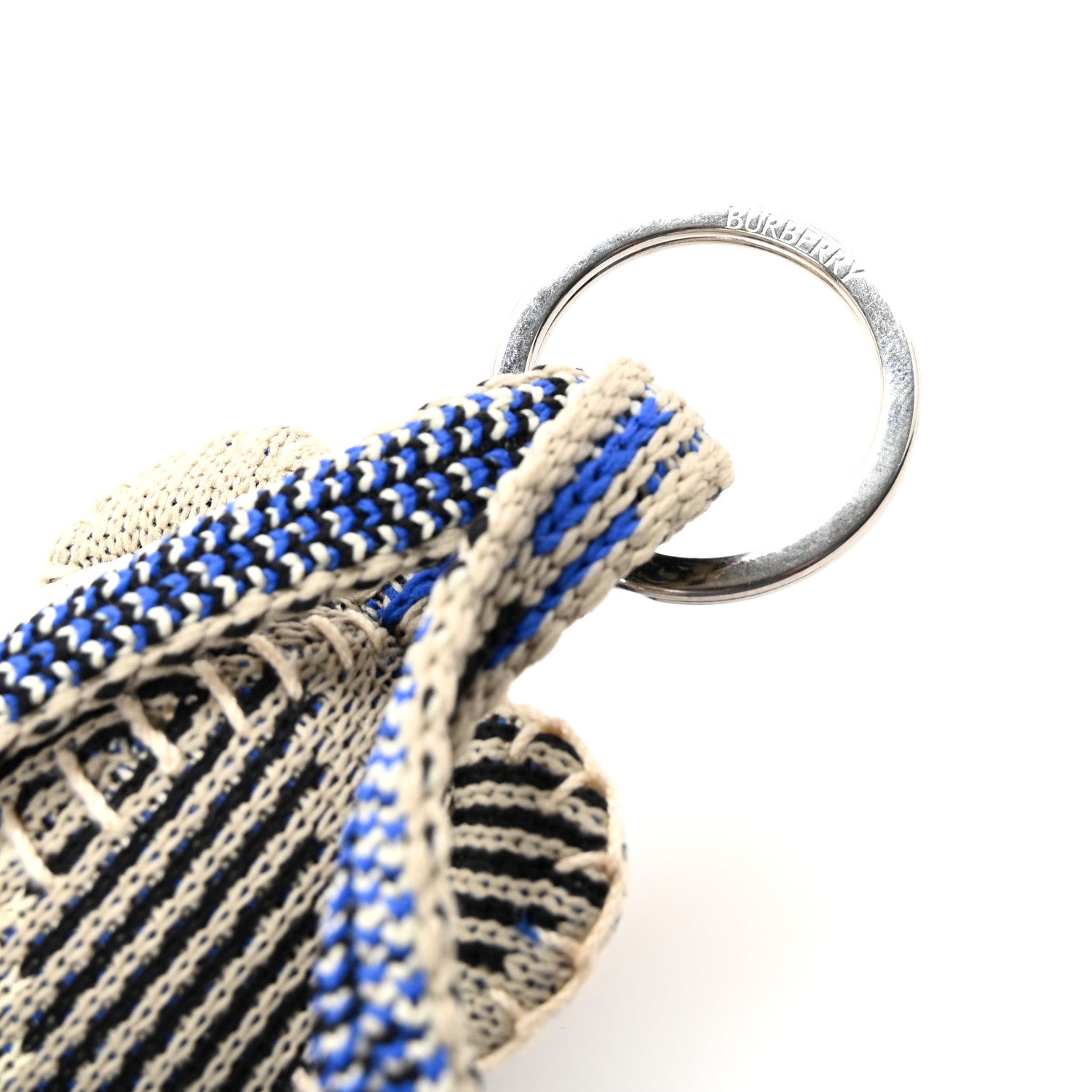 Burberry Knitted Check Thomas Teddy Bear Keychain Charm Lichen 3 of 3