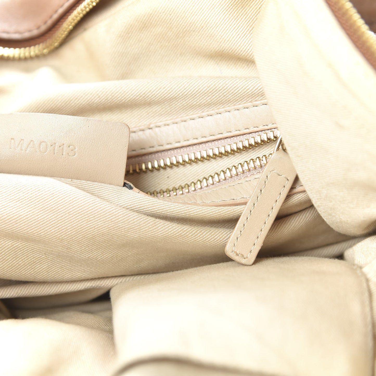 Lambskin Woven Medium Nightingale Tan