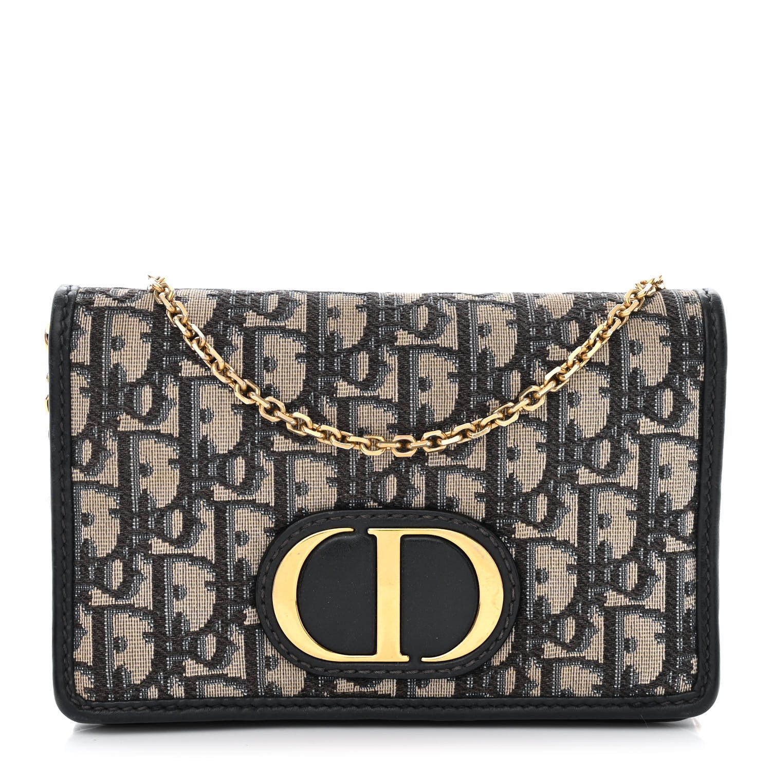 Christian Dior Oblique 30 Montaigne 2-In-1 Pouch Blue 1 of 14