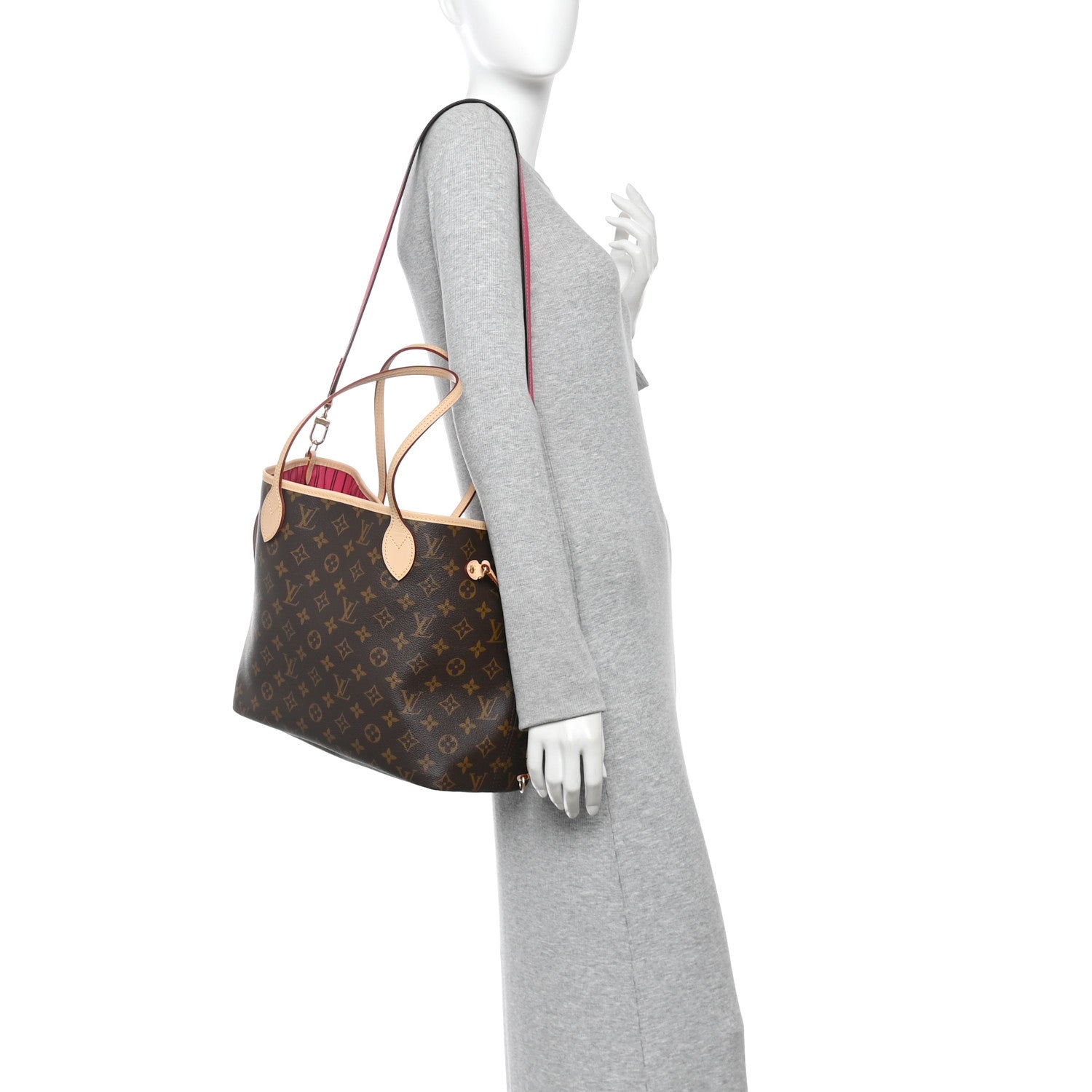Louis Vuitton Monogram Inside Out Neverfull Bandouliere MM Rose Pondichery 2 of 15