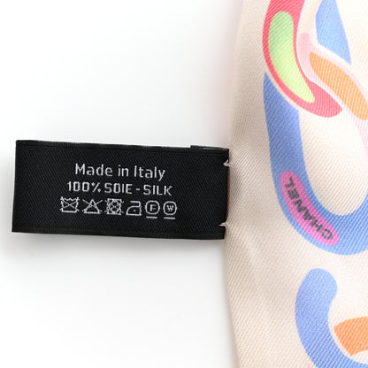 Chanel Silk CC Twilly Hair Tie White Multicolor 3 of 3