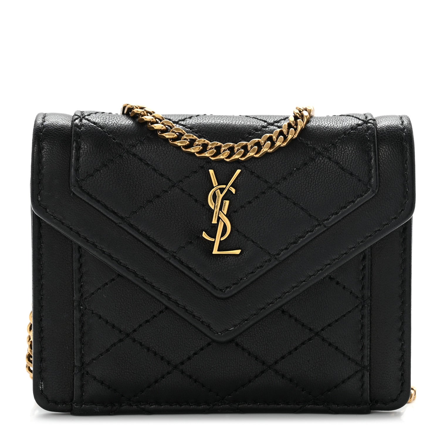 Saint Laurent Lambskin Quilted Micro Gaby Bag Black 1 of 6