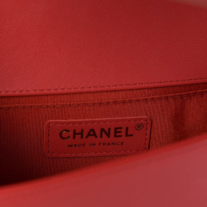 Chanel Lambskin Quilted Small Boy Flap Red 8 of 13