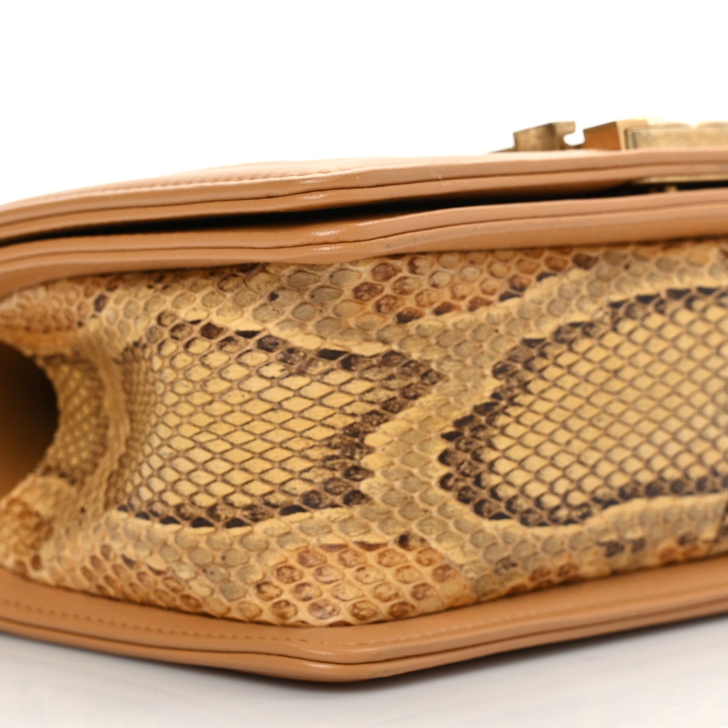 Chanel Snakeskin Calfskin Small Boy Flap Brown 8 of 9