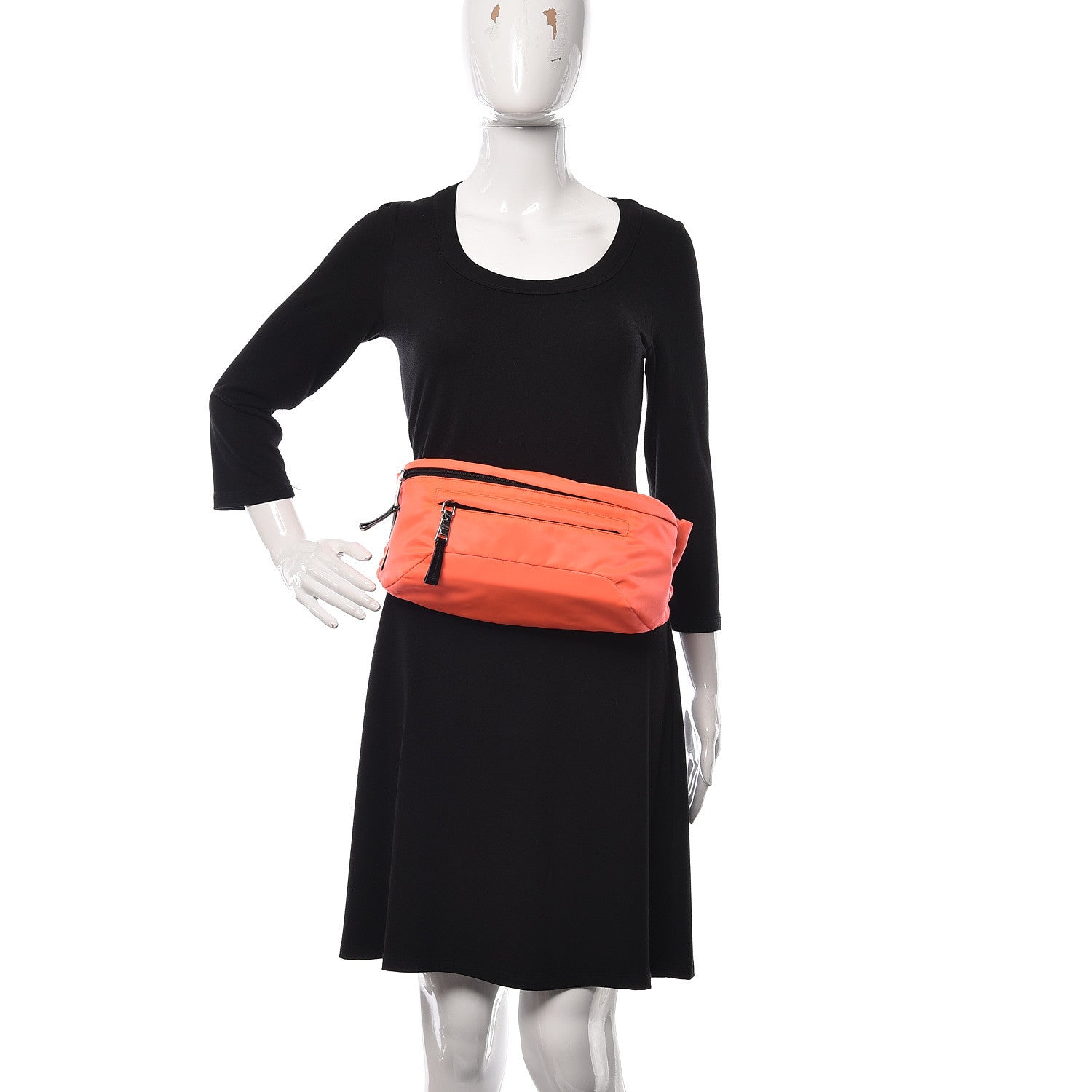 Prada Nylon Montagna Belt Bag Arancio Fluo 2 of 11