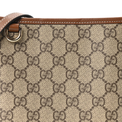 Gucci GG Supreme Monogram Emblem Nano Bucket Bag Beige Dark Brown 8 of 10