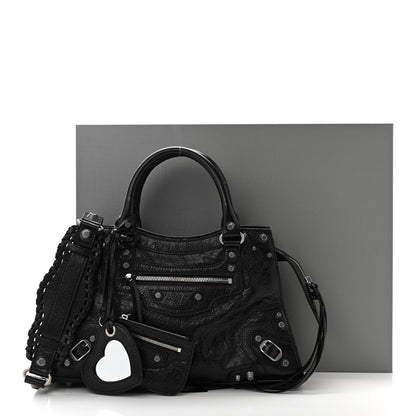 Balenciaga Agneau Arena Small Neo Cagole City Handbag Black 12 of 12