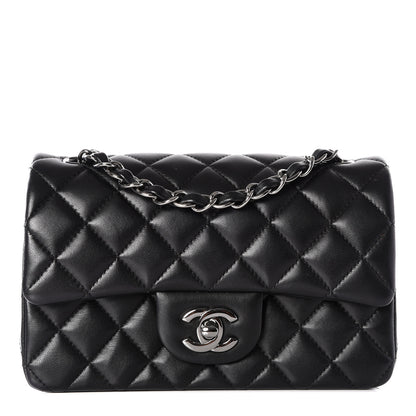 Chanel Lambskin Quilted Mini Rectangular Flap Black 1 of 12