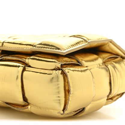 Bottega Veneta Mirror Lambskin Maxi Intreccio Padded Cassette Crossbody Bag Gold 10 of 10