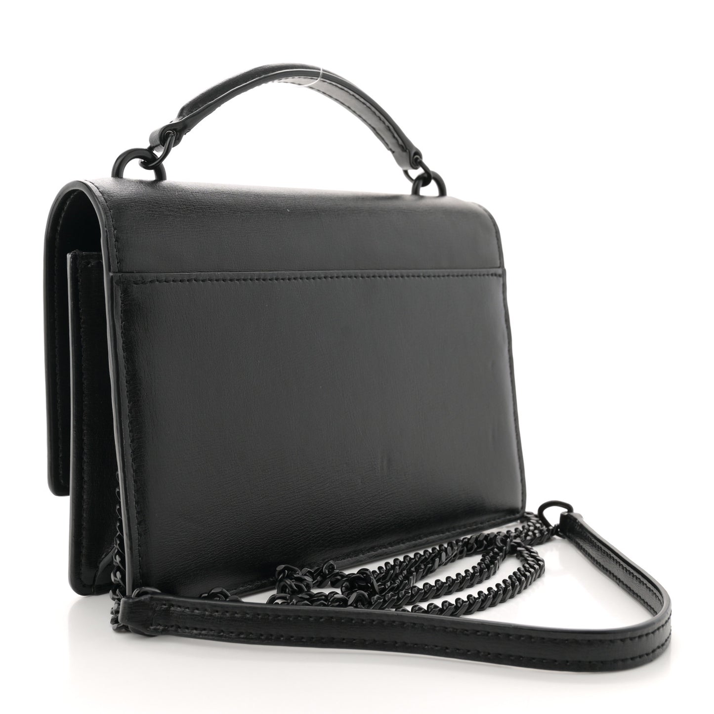 Calfskin Monogram Sunset Chain Wallet Black