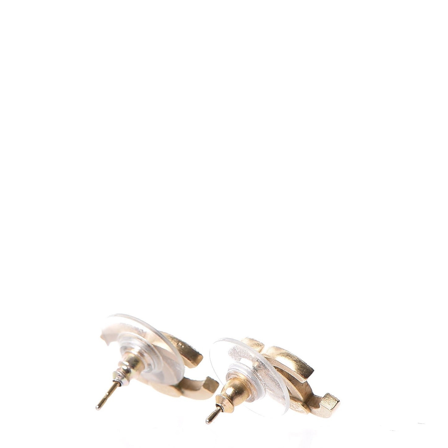 Crystal CC Earrings Gold