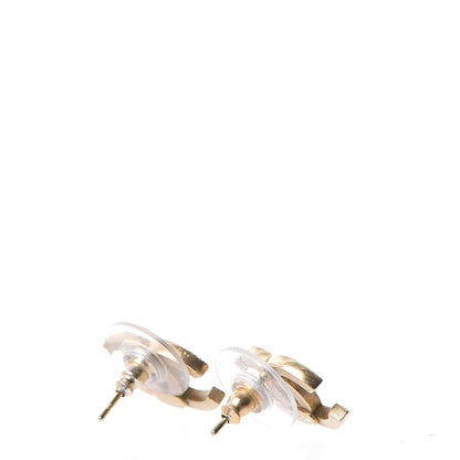 Chanel Crystal CC Earrings Gold 3 of 6