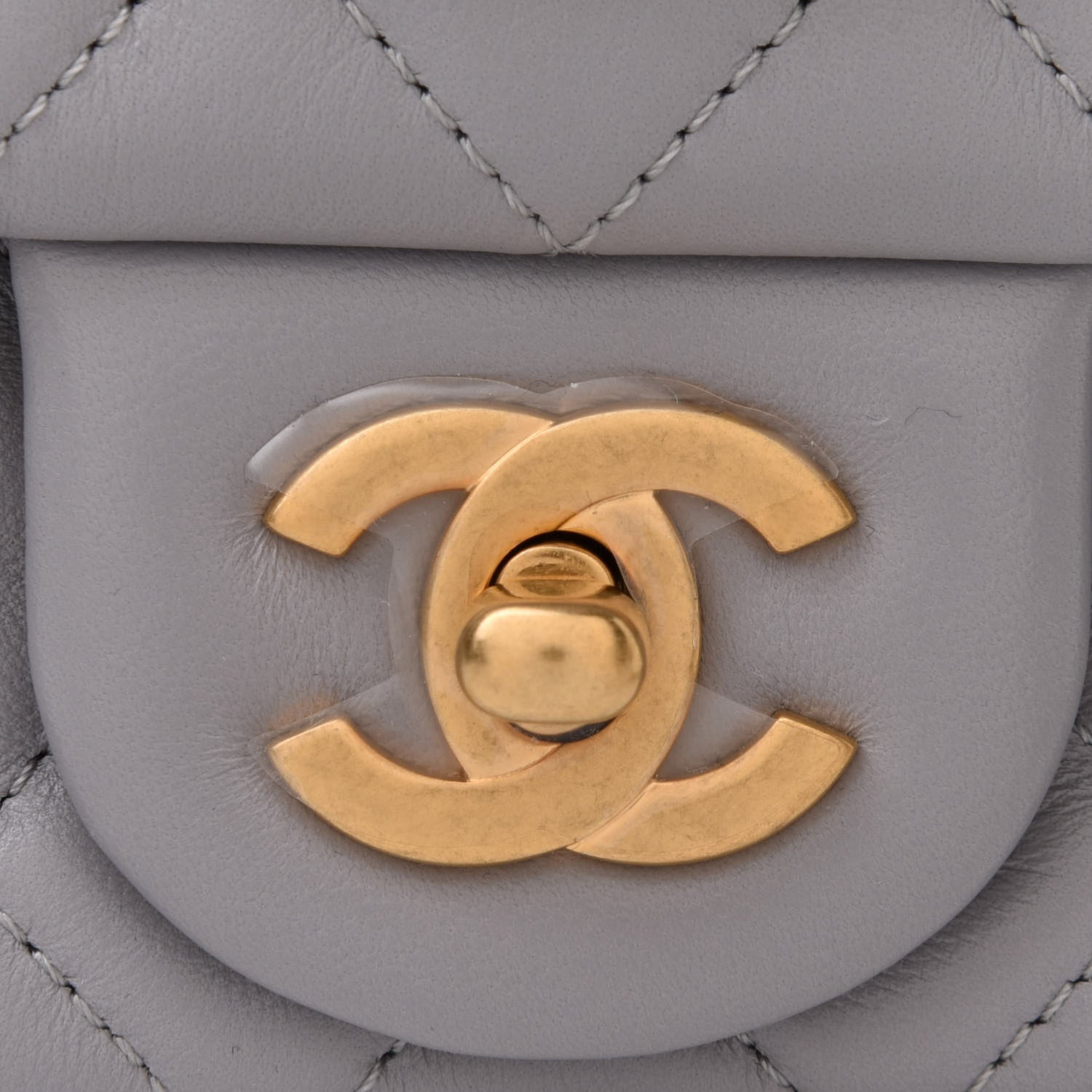 Chanel Lambskin Quilted Mini Rectangular Pearl Crush Flap Grey 5 of 11