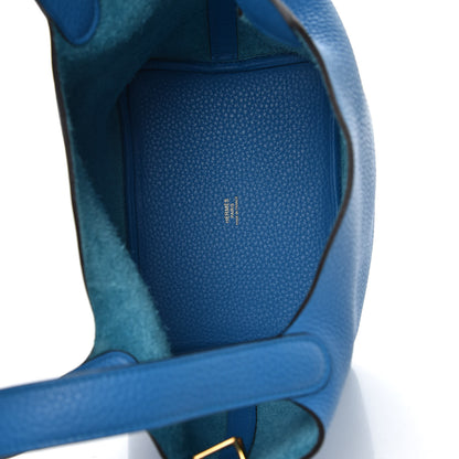 Hermes Taurillon Clemence Picotin Lock 18 PM Bleu Zanzibar 5 of 7