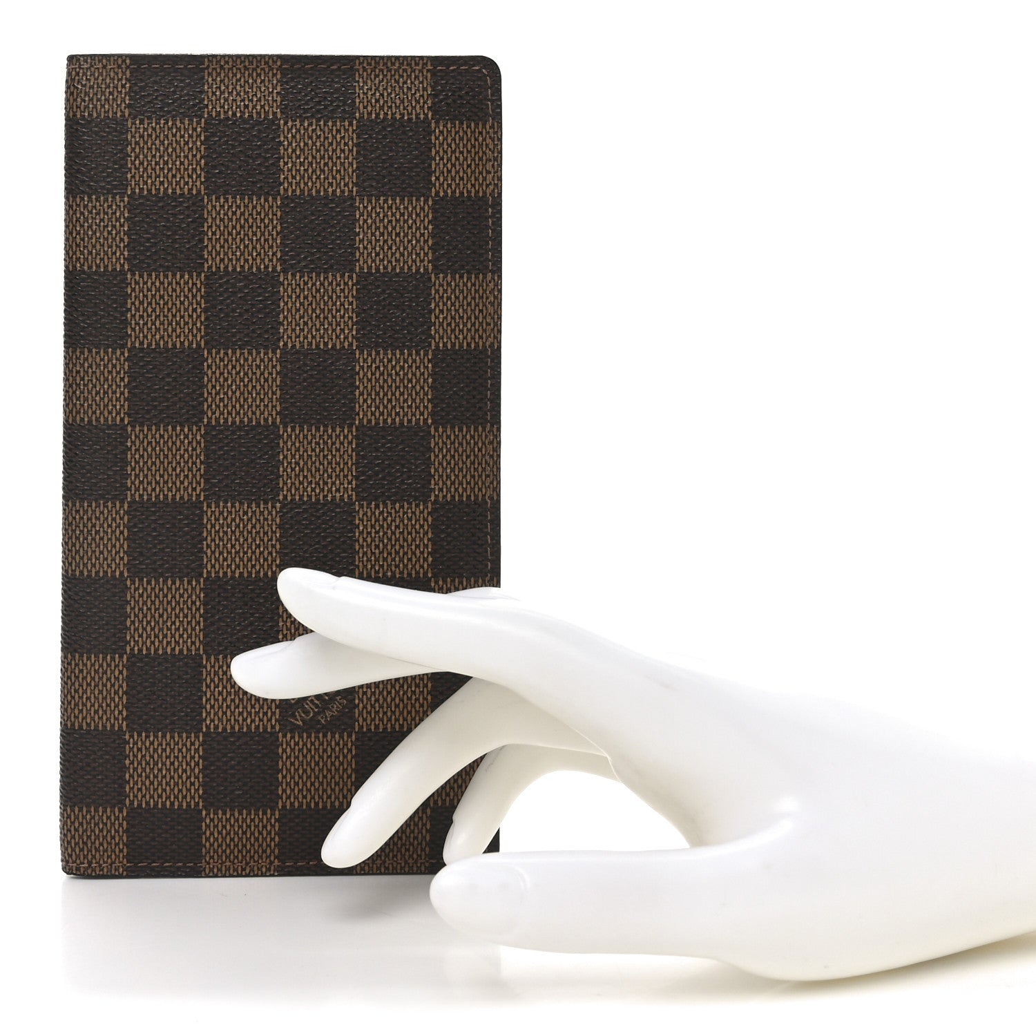 Louis Vuitton Damier Ebene Checkbook Cover Wallet 1758076