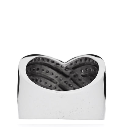 Parker & West by FASHIONPHILE 14K White Gold Diamond .69ctw Crossover Tapered Band Ring 55 7.25 3 of 4
