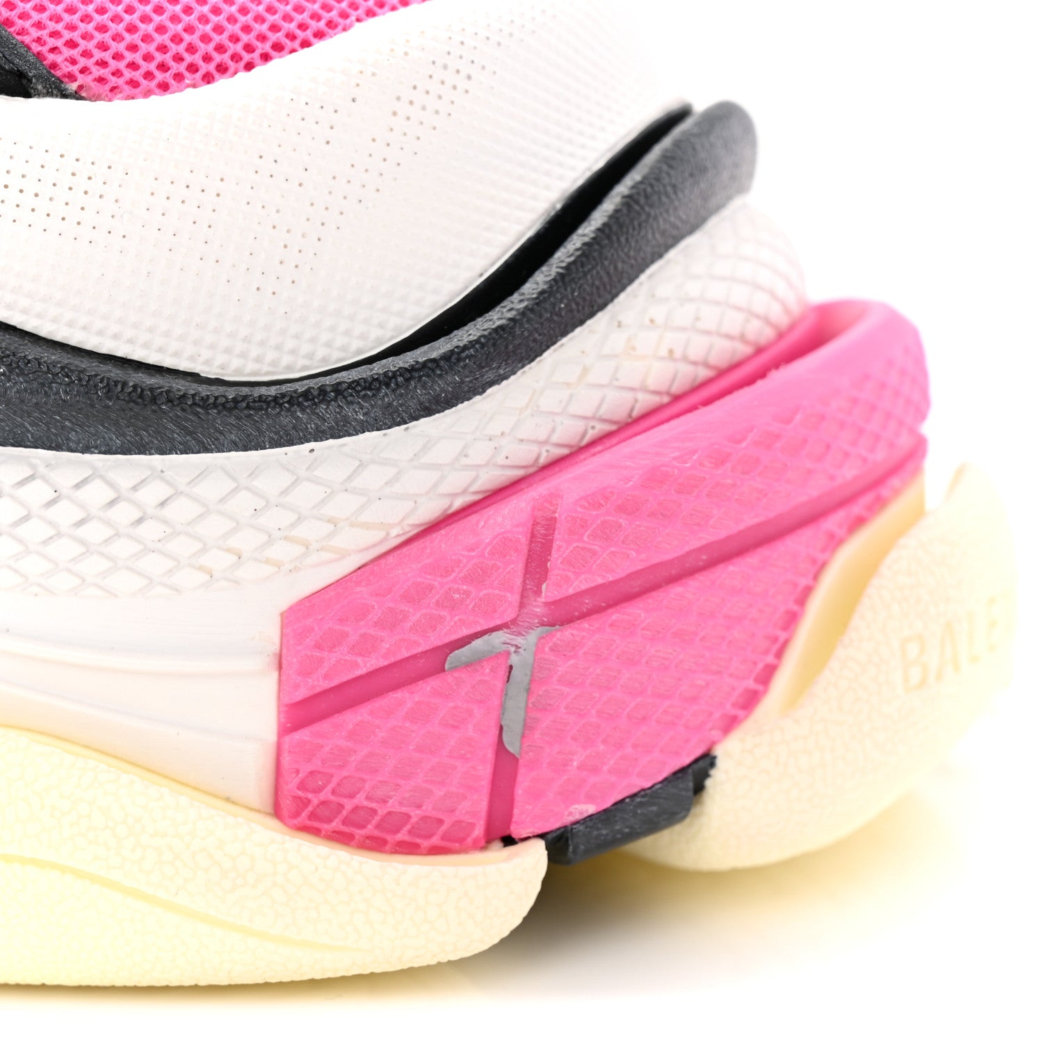 Balenciaga Fabric Mesh Womens Triple S Mule Sneakers 36 White Pink Black 10 of 11