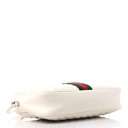 Gucci Nappa Web Trapuntata Small GG Shoulder Bag White 4 of 9