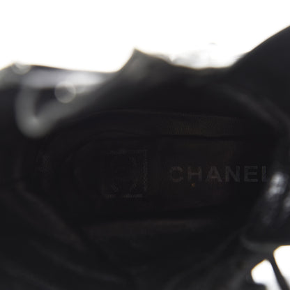Chanel Calfskin Quilted Lace Up Combat Boots 40 Black 7 of 9