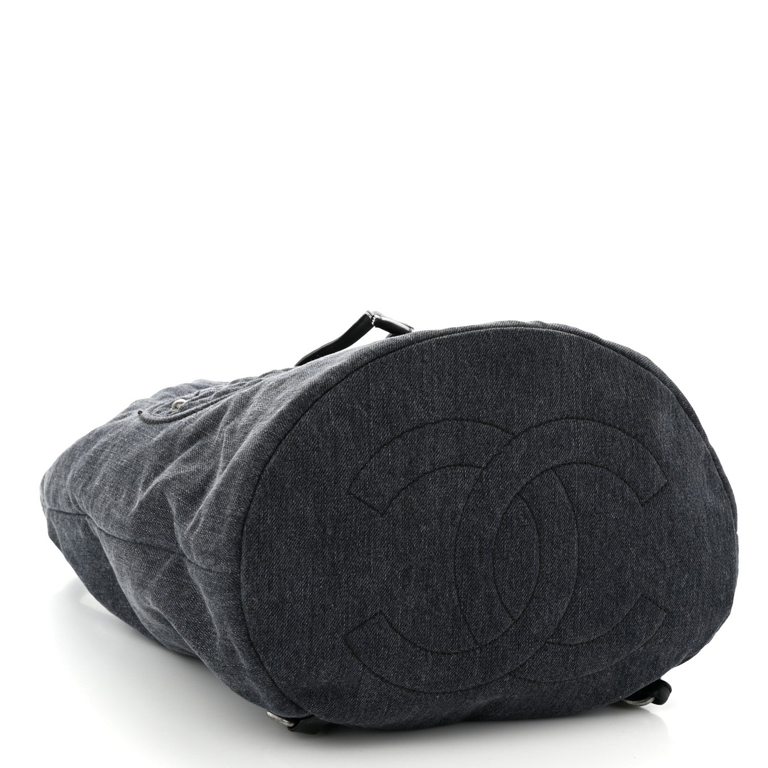 Chanel Denim Drawstring Backpack Blue 4 of 10
