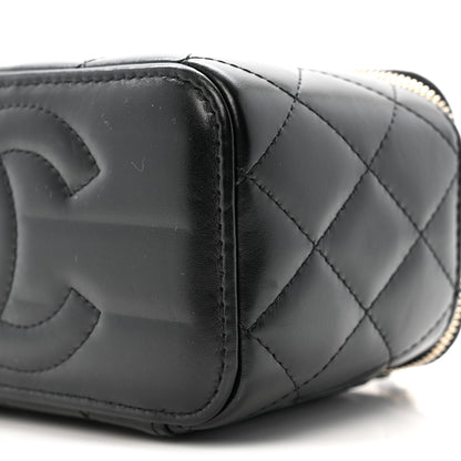Chanel Calfskin Quilted Perfect Fit Vanity Case With Chain Black 10 of 13