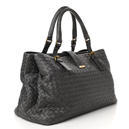 Bottega Veneta Nappa Intrecciato Medium Roma Tote Ferro Gray 2 of 9