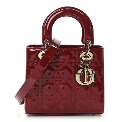 Christian Dior Patent Cannage Small Lady Dior Cherry Red 1 of 10