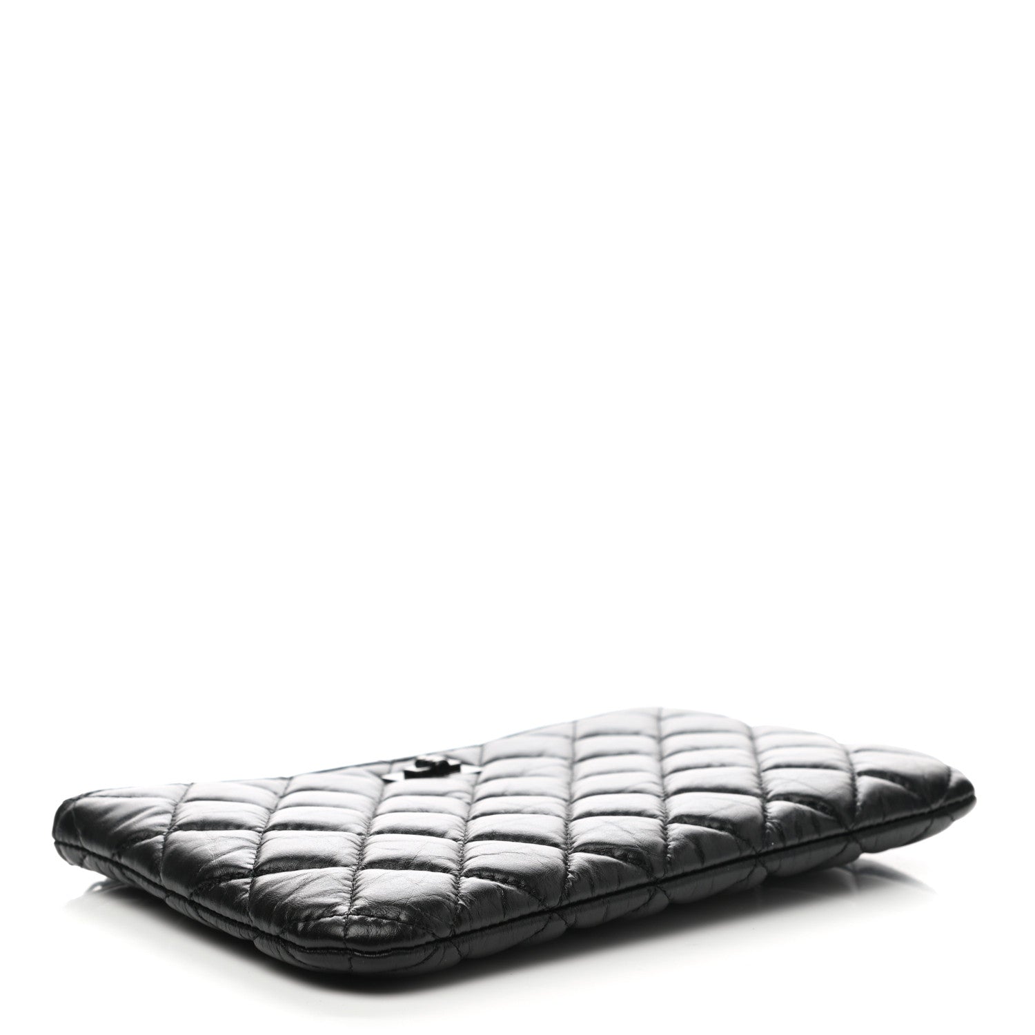Chanel Aged Calfskin Quilted Medium Reissue Cosmetic Case So Black 4 of 8