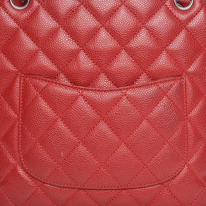 Chanel Caviar Quilted Petit Shopping Tote PST Red 11 of 11