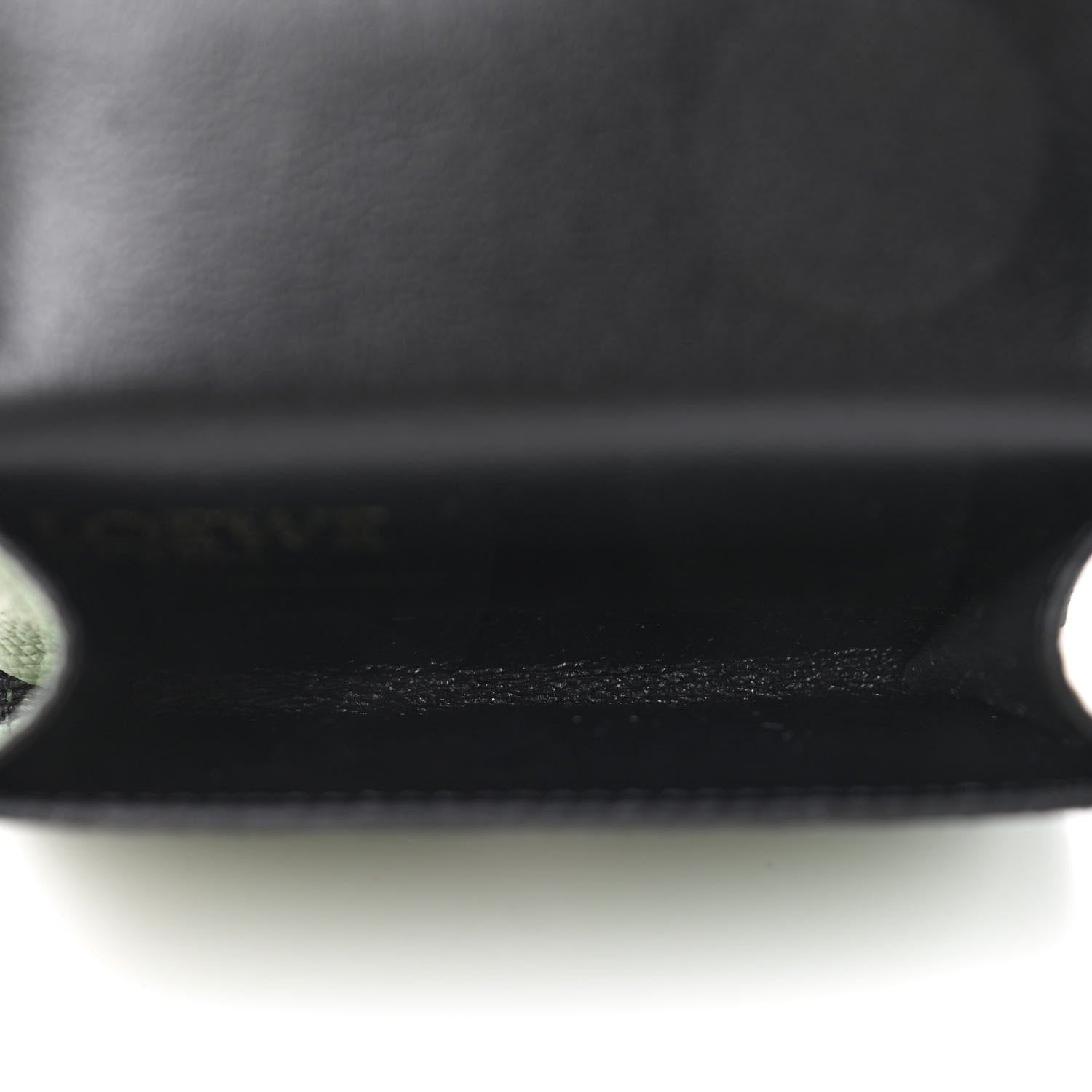Loewe Pebble Grain Calfskin Pansies Print Coin Cardholder Rosemary 4 of 4