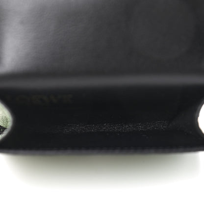 Loewe Pebble Grain Calfskin Pansies Print Coin Cardholder Rosemary 4 of 4