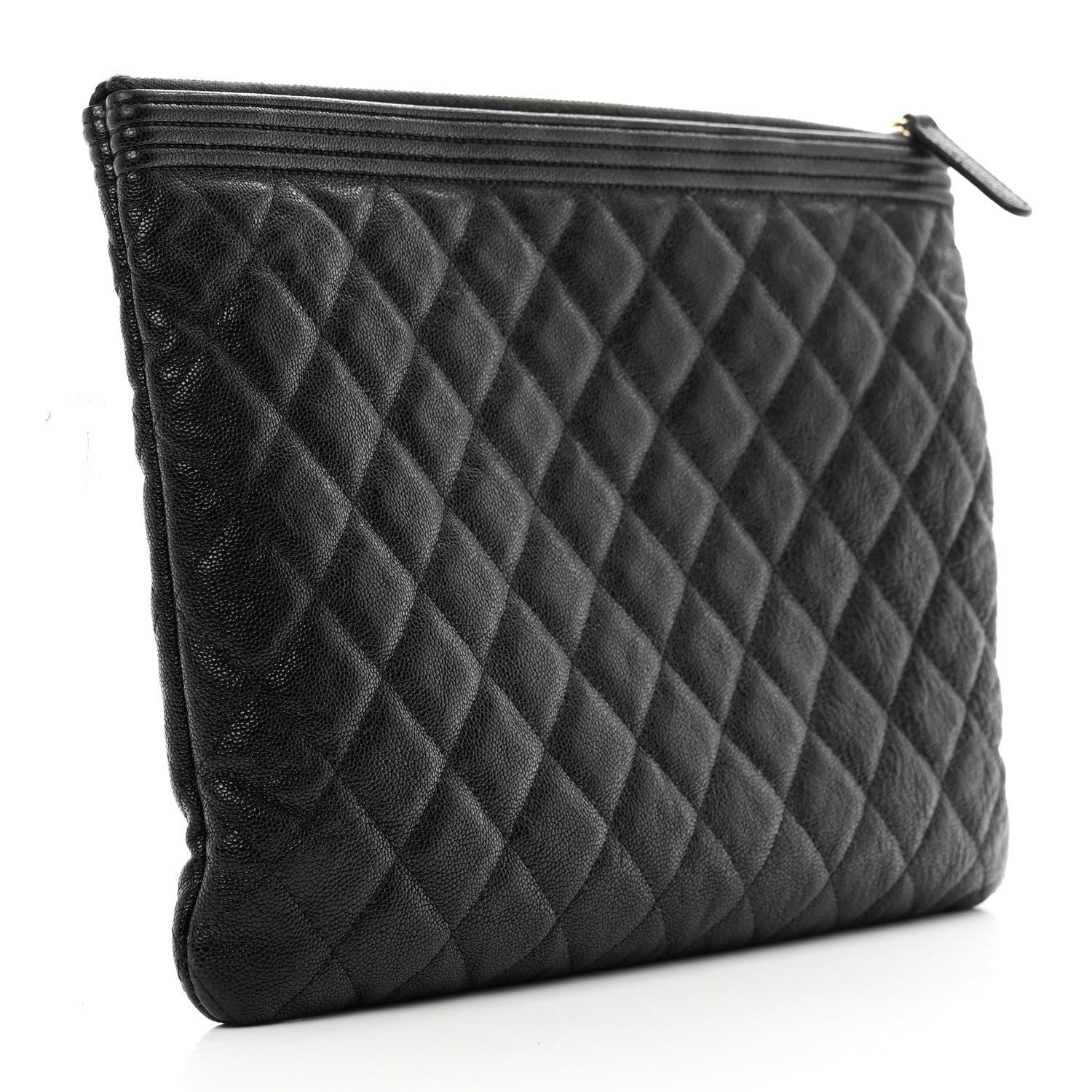 Chanel Caviar Quilted Medium Boy Cosmetic Case Black 3 of 8