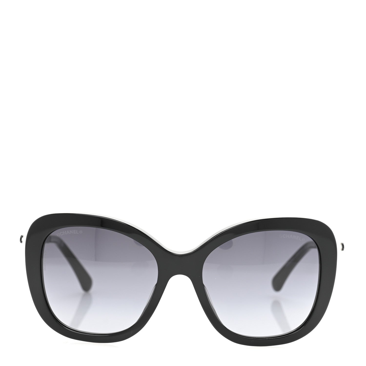 Chanel Acetate Butterfly Winter Pearl Sunglasses 5339-H-A Black 2 of 8